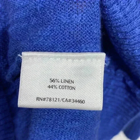 Eileen Fisher Blue 3/4 Sleeve Linen Blend Tunic Top in Size Small. - Picture 8 of 12